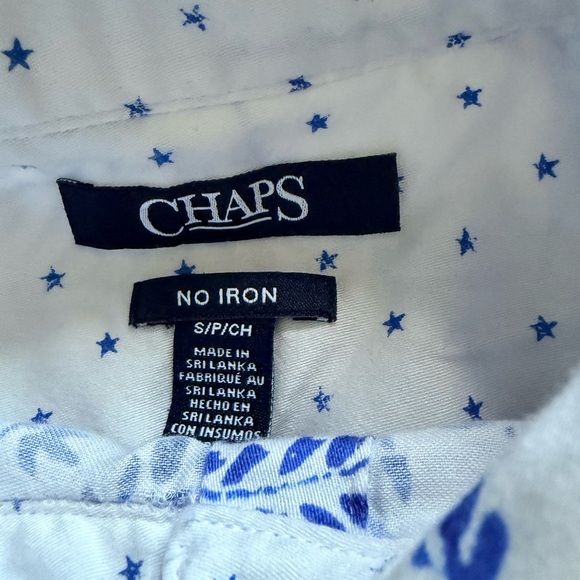 Chaps Blue and White Patterned Shirt - Picture 2 of 6